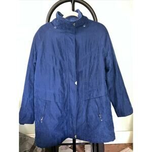 Mackintosh New England Raincoat‎ Hood, Nautical Navy Jacket, Women's Large Coat